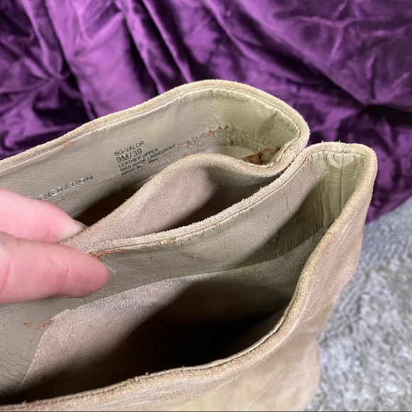 BCBG generation tall suede heeled boots beige Valor - Picture 5 of 7